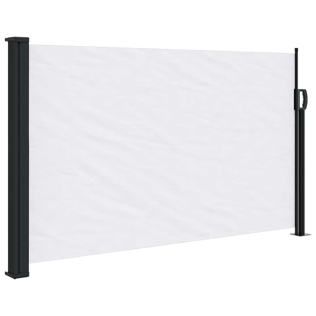 sammenrullelig sidemarkise 120x500 cm hvid
