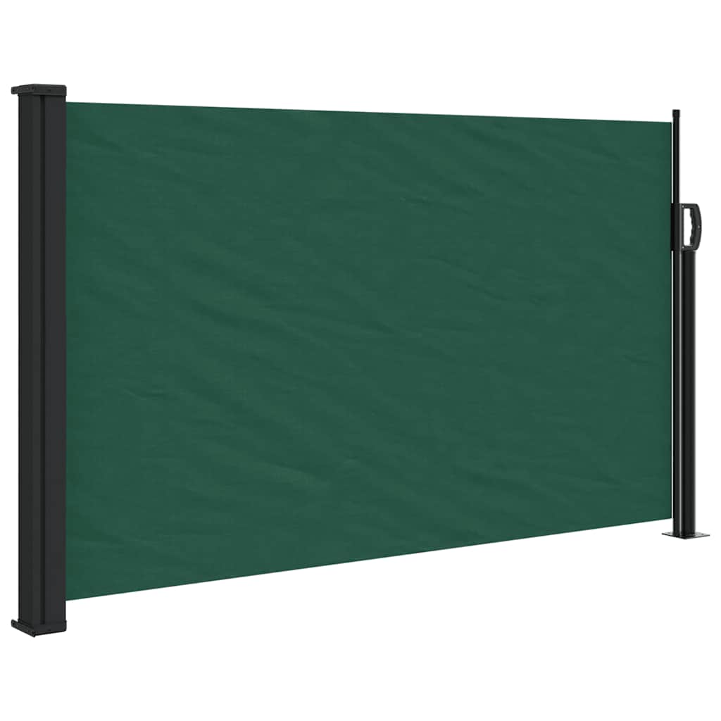 sammenrullelig sidemarkise 120x500 cm mørkegrøn