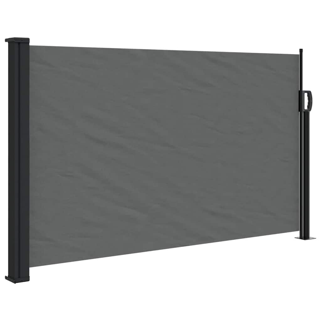 udtrækkelig sidemarkise antracit 120x500 cm