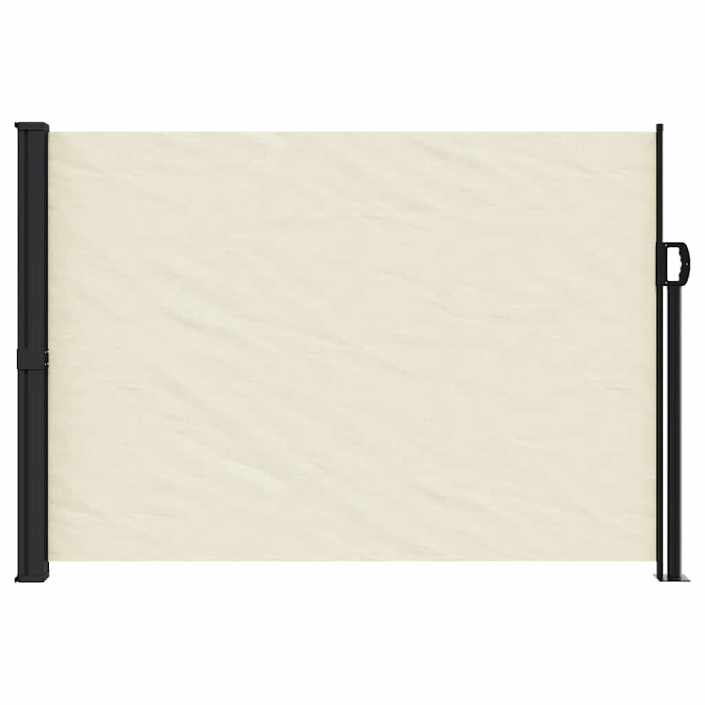 sidemarkise 140x500 cm sammenrullelig cremefarvet