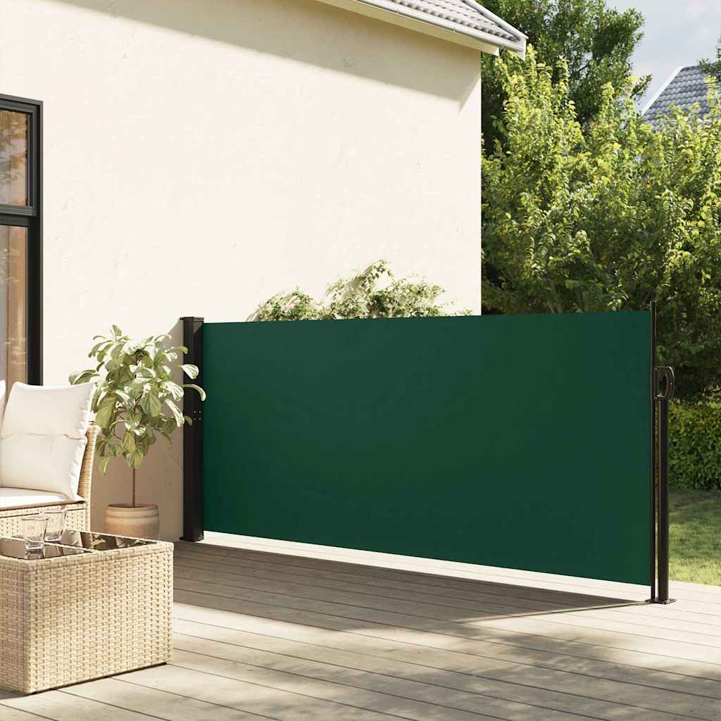 sammenrullelig sidemarkise 140x500 cm mørkegrøn