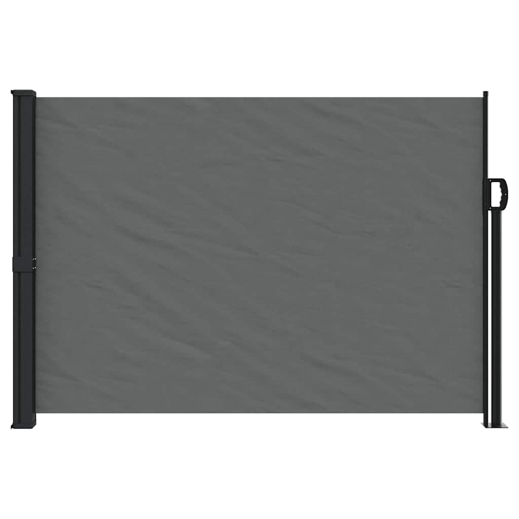 udtrækkelig sidemarkise antracit 140x500 cm