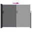 sidemarkise 160x500 cm sammenrullelig sort