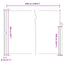 sidemarkise 160x500 cm sammenrullelig cremefarvet