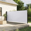 sammenrullelig sidemarkise 160x500 cm hvid