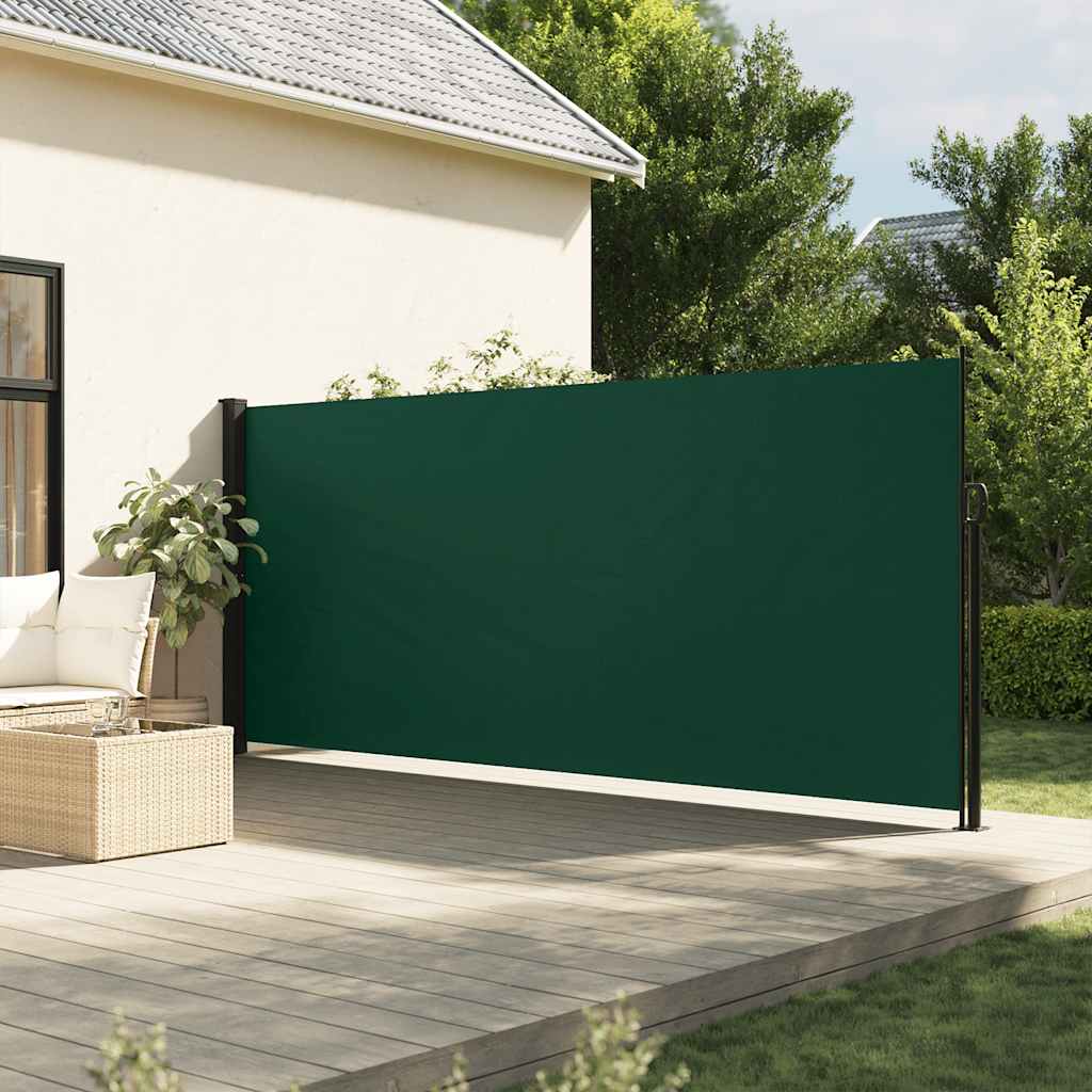sammenrullelig sidemarkise 160x500 cm mørkegrøn