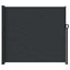 sidemarkise 180x500 cm sammenrullelig sort