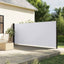 sammenrullelig sidemarkise 180x500 cm hvid