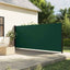 sammenrullelig sidemarkise 180x500 cm mørkegrøn