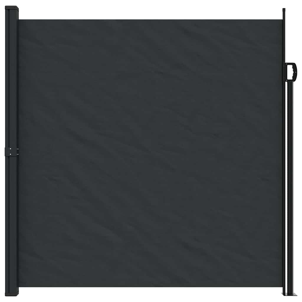 sidemarkise 200x500 cm sammenrullelig sort