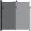 sidemarkise 200x500 cm sammenrullelig sort