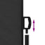 sidemarkise 200x500 cm sammenrullelig sort