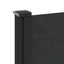 sidemarkise 200x500 cm sammenrullelig sort