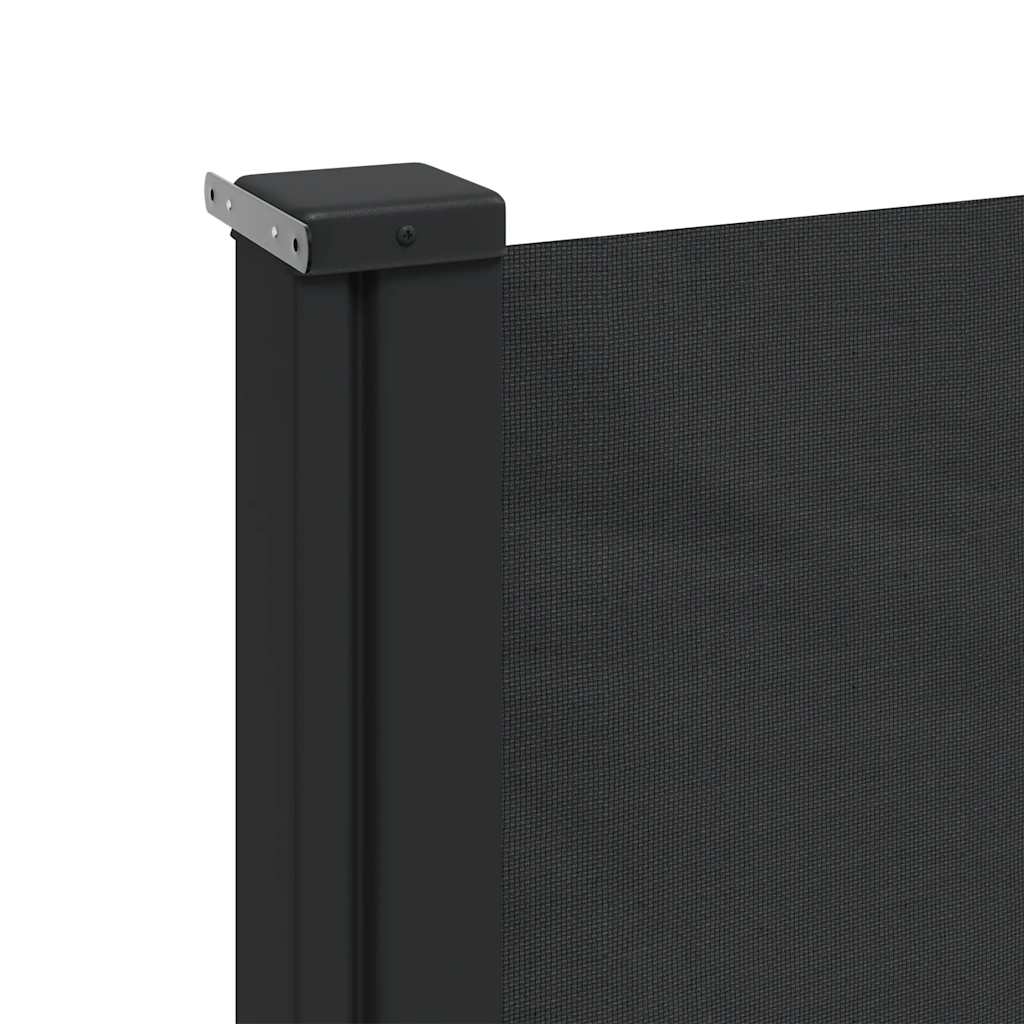 sidemarkise 200x500 cm sammenrullelig sort