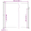 sidemarkise 200x500 cm sammenrullelig sort