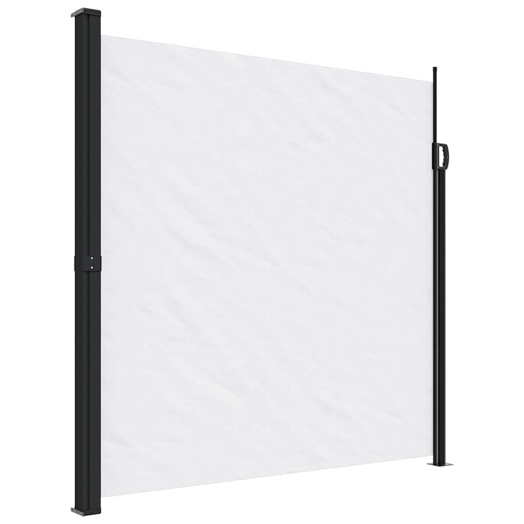 sammenrullelig sidemarkise 200x500 cm hvid