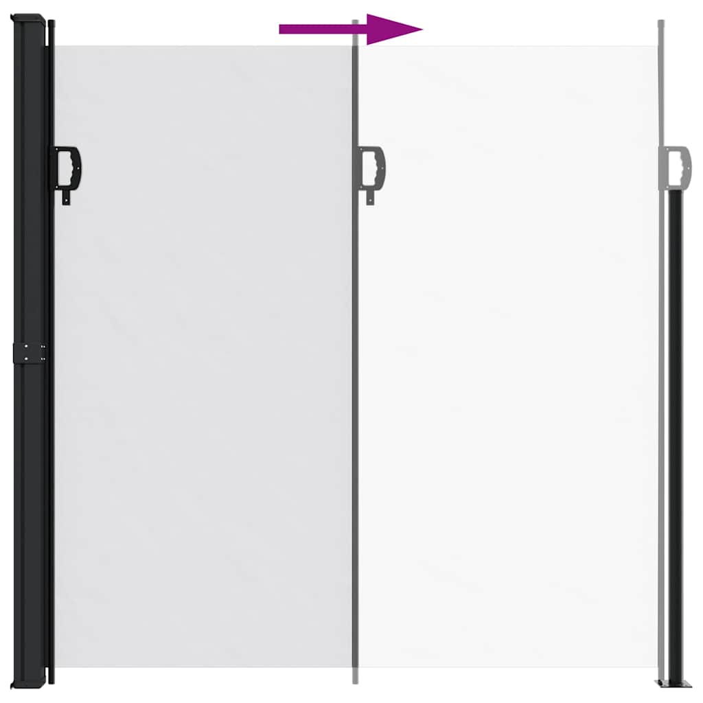 sammenrullelig sidemarkise 200x500 cm hvid