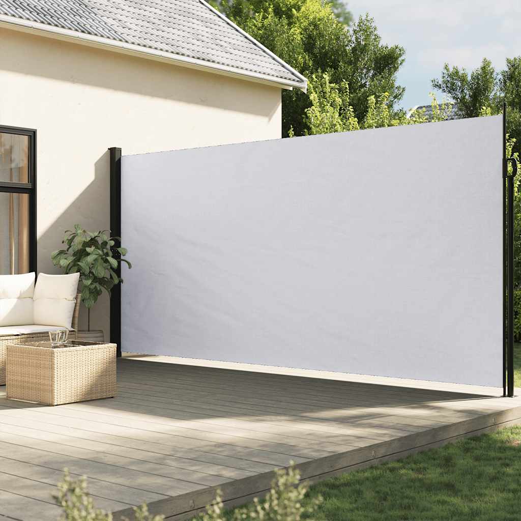 sammenrullelig sidemarkise 200x500 cm hvid