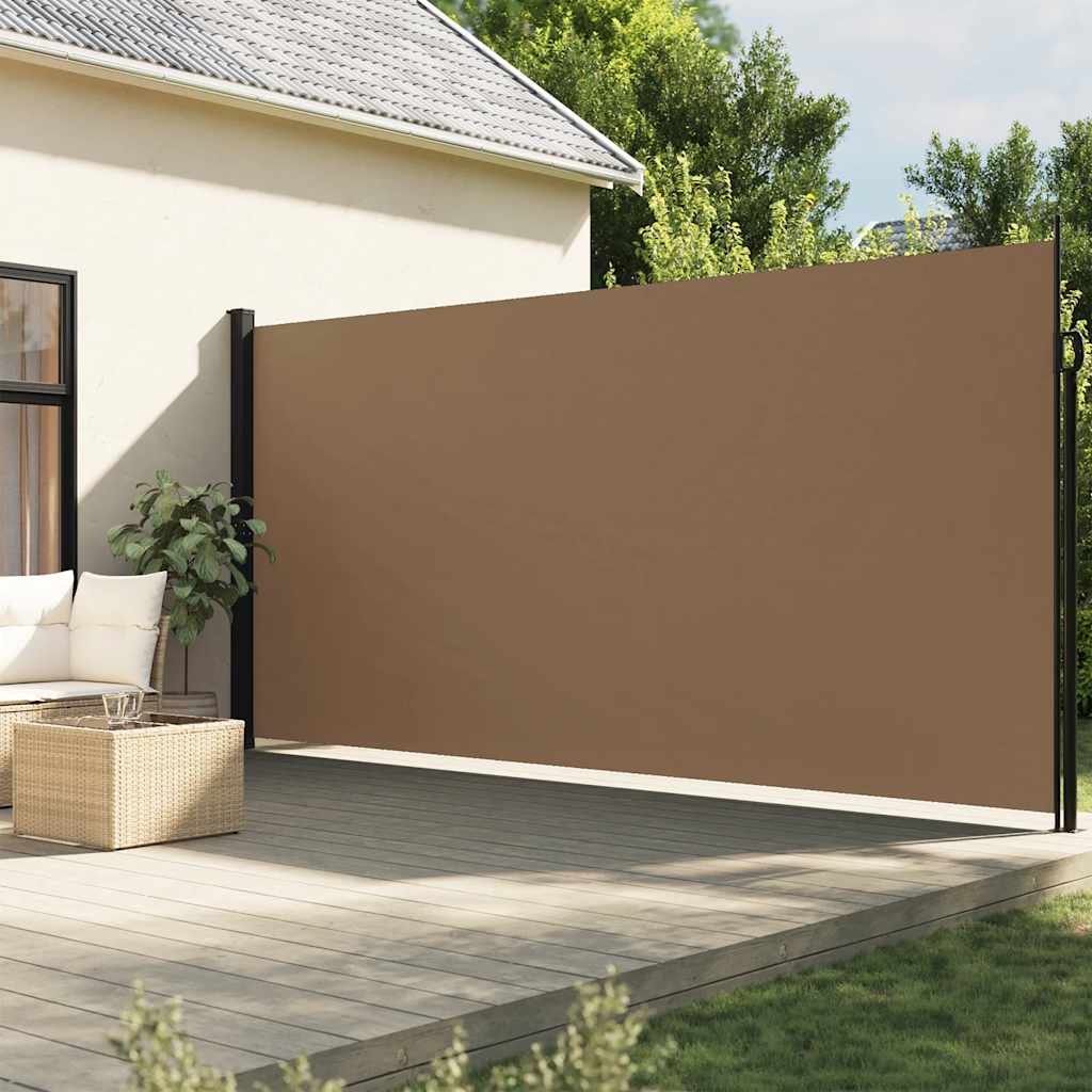 sammenrullelig sidemarkise 200x500 cm gråbrun