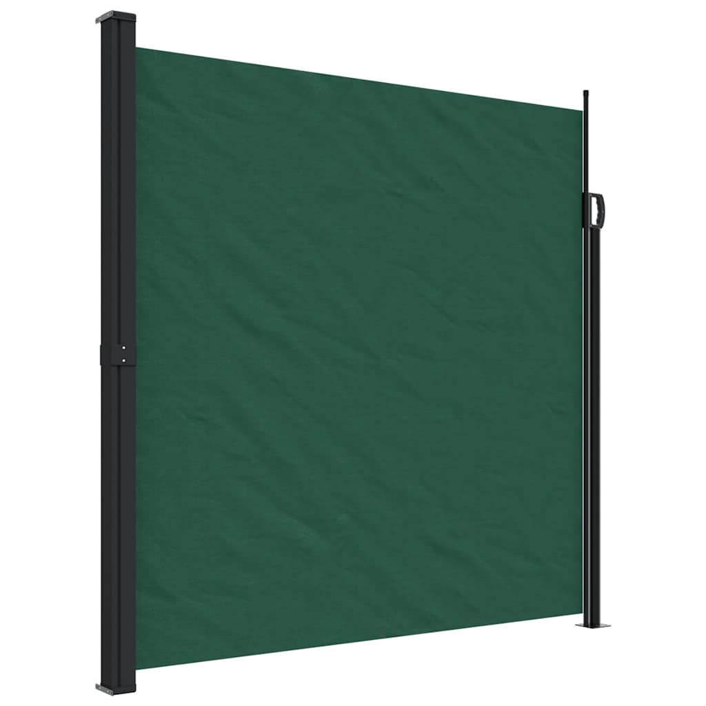 sammenrullelig sidemarkise 200x500 cm mørkegrøn