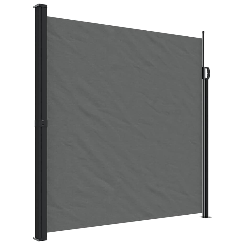 sidemarkise 200x500 cm sammenrullelig antracitgrå
