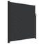 sidemarkise 220x500 cm sammenrullelig sort
