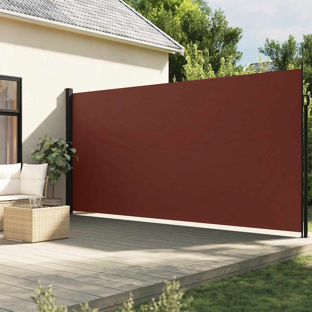 sidemarkise 220x500 cm sammenrullelig brun