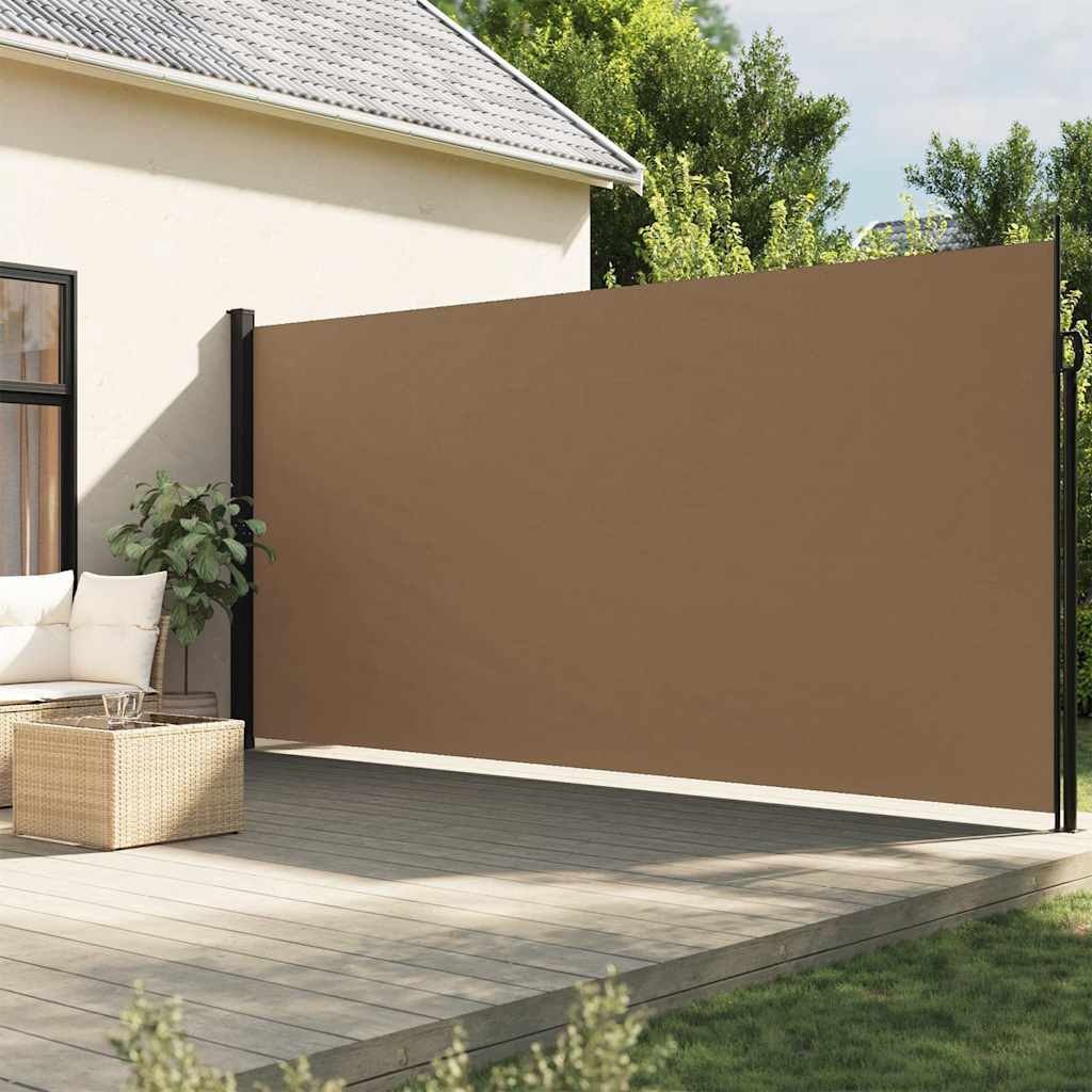 sammenrullelig sidemarkise 220x500 cm gråbrun