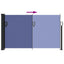 sammenrullelig sidemarkise 120 x 600 cm blå