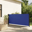 sammenrullelig sidemarkise 120 x 600 cm blå