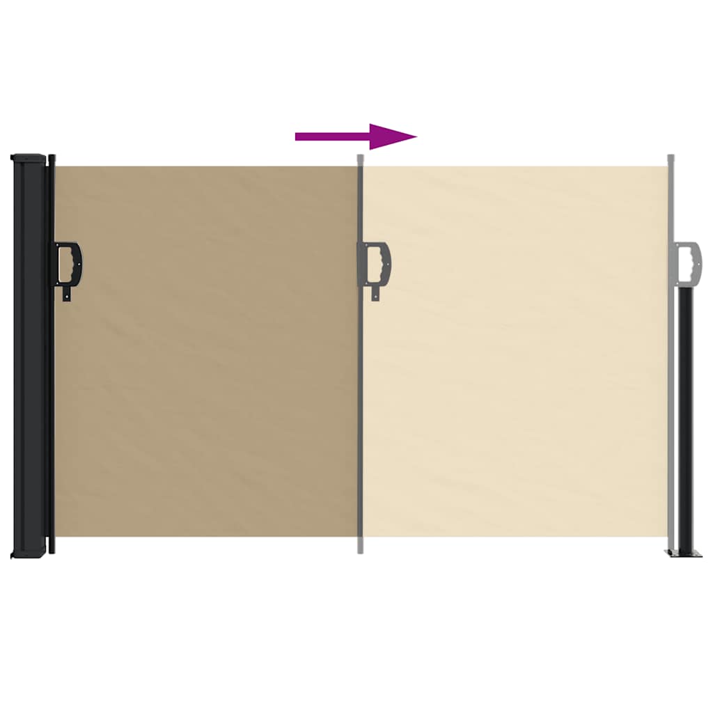 sammenrullelig sidemarkise 120 x 600 cm beige
