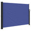 sammenrullelig sidemarkise 140x600 cm blå