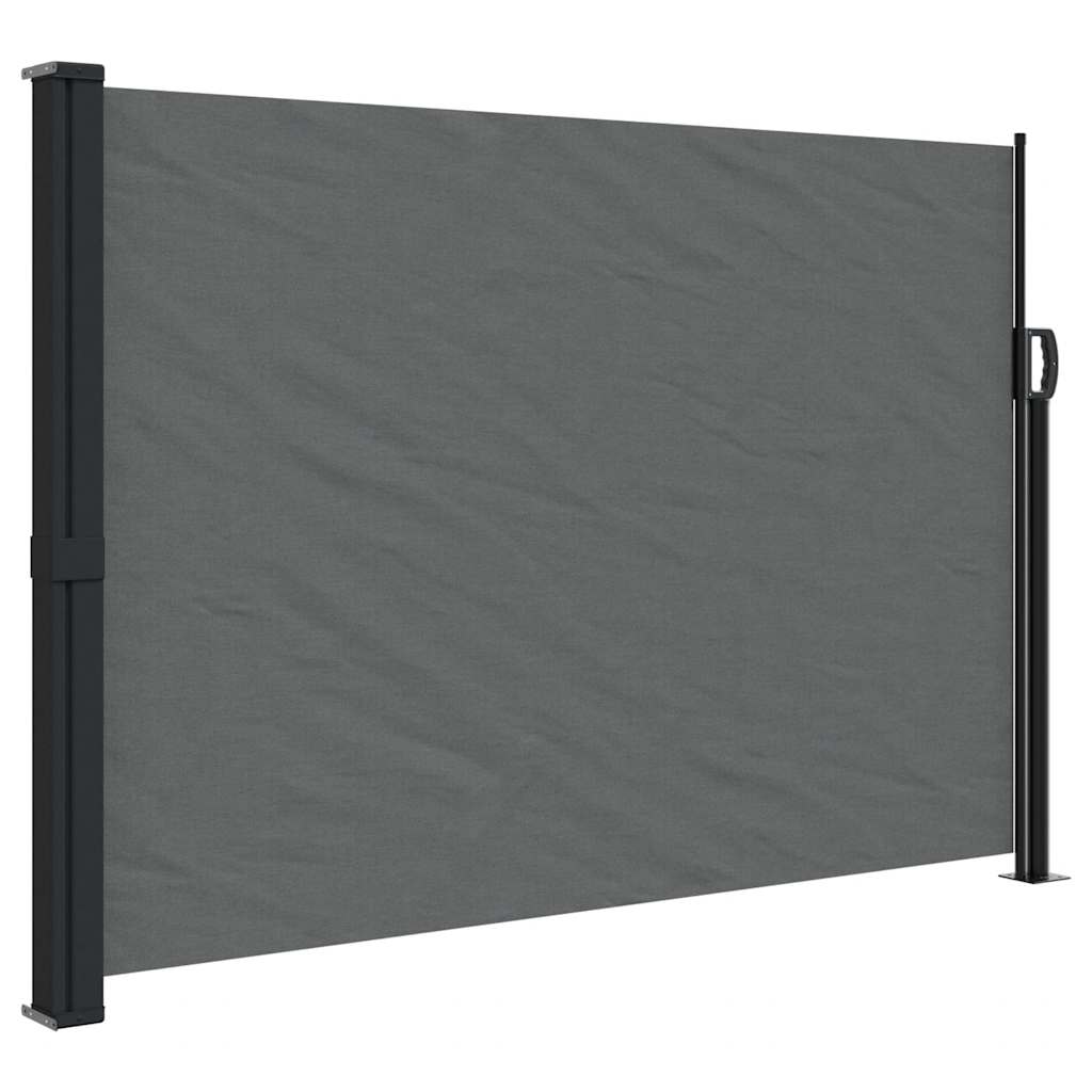 udtrækkelig sidemarkise antracit 140x600 cm