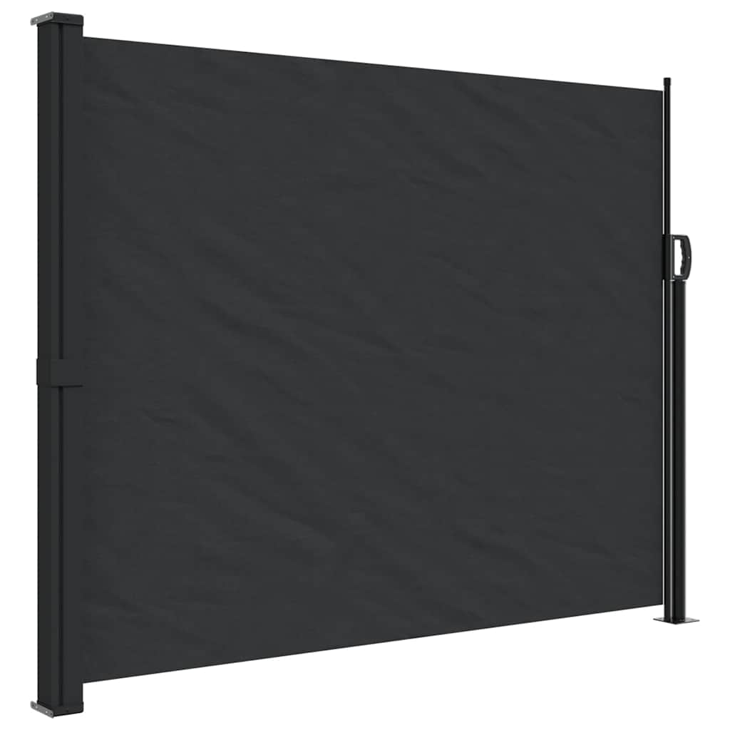 sammenrullelig sidemarkise 160 x 600 cm sort