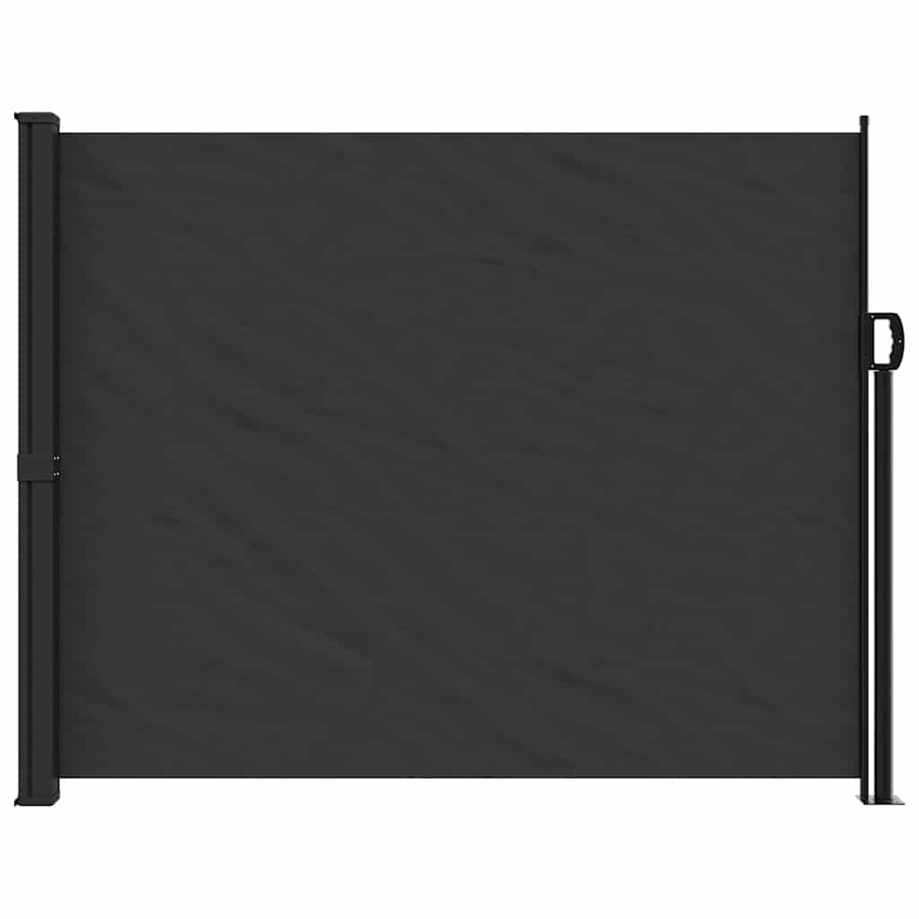 sammenrullelig sidemarkise 160 x 600 cm sort