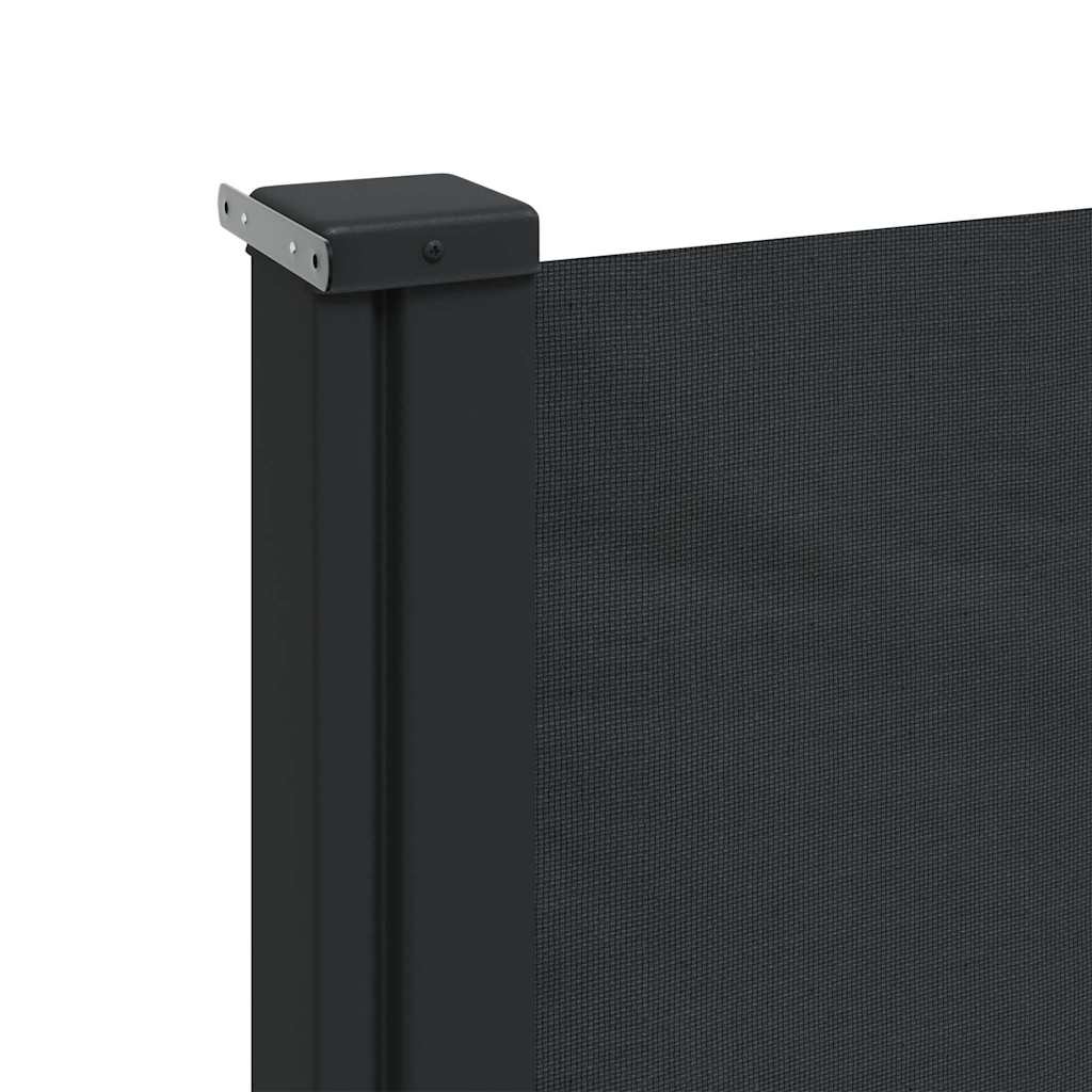 sammenrullelig sidemarkise 160 x 600 cm sort