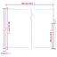 sidemarkise 160x600 cm sammenrullelig cremefarvet
