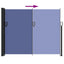 sammenrullelig sidemarkise 160 x 600 cm blå