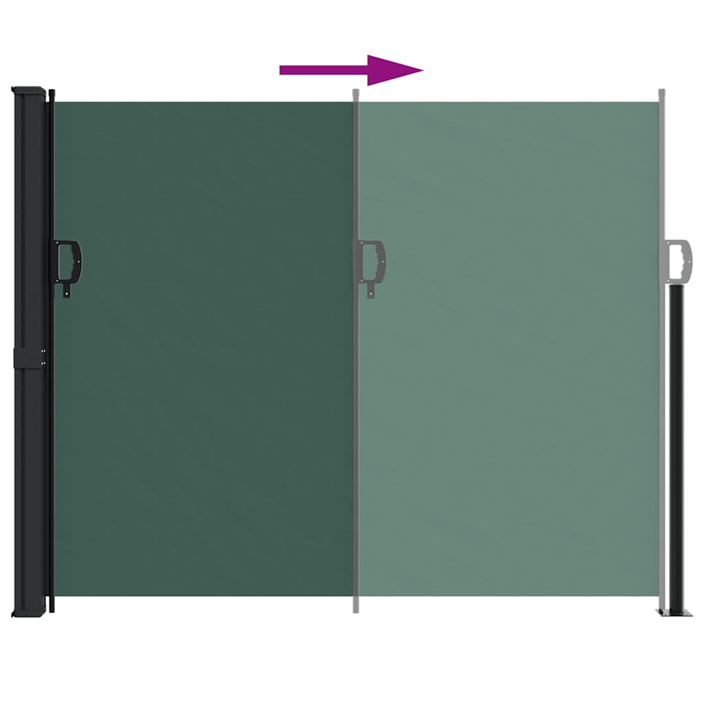 sammenrullelig sidemarkise 160x600 cm mørkegrøn