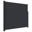 sammenrullelig sidemarkise 180x600 cm sort