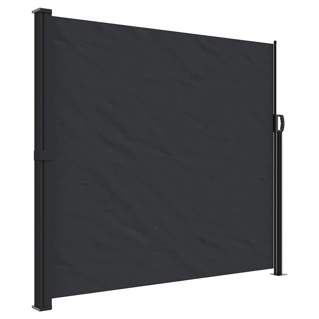 sammenrullelig sidemarkise 180x600 cm sort