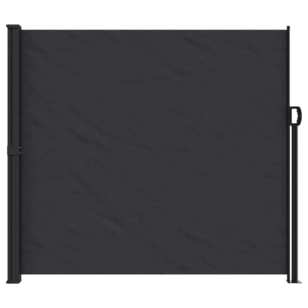 sammenrullelig sidemarkise 180x600 cm sort