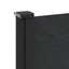 sammenrullelig sidemarkise 180x600 cm sort