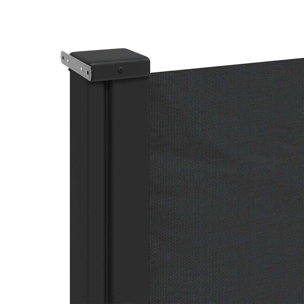sammenrullelig sidemarkise 180x600 cm sort