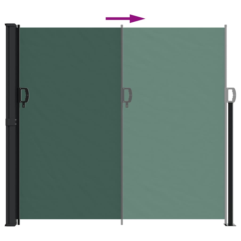 sammenrullelig sidemarkise 180x600 cm mørkegrøn