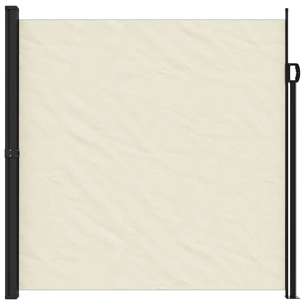 sammenrullelig sidemarkise 200x600 cm cremefarvet