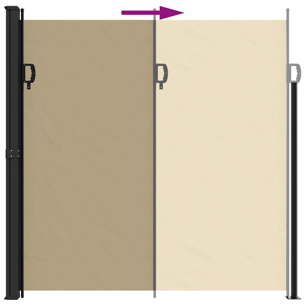 sammenrullelig sidemarkise 200x600 cm beige