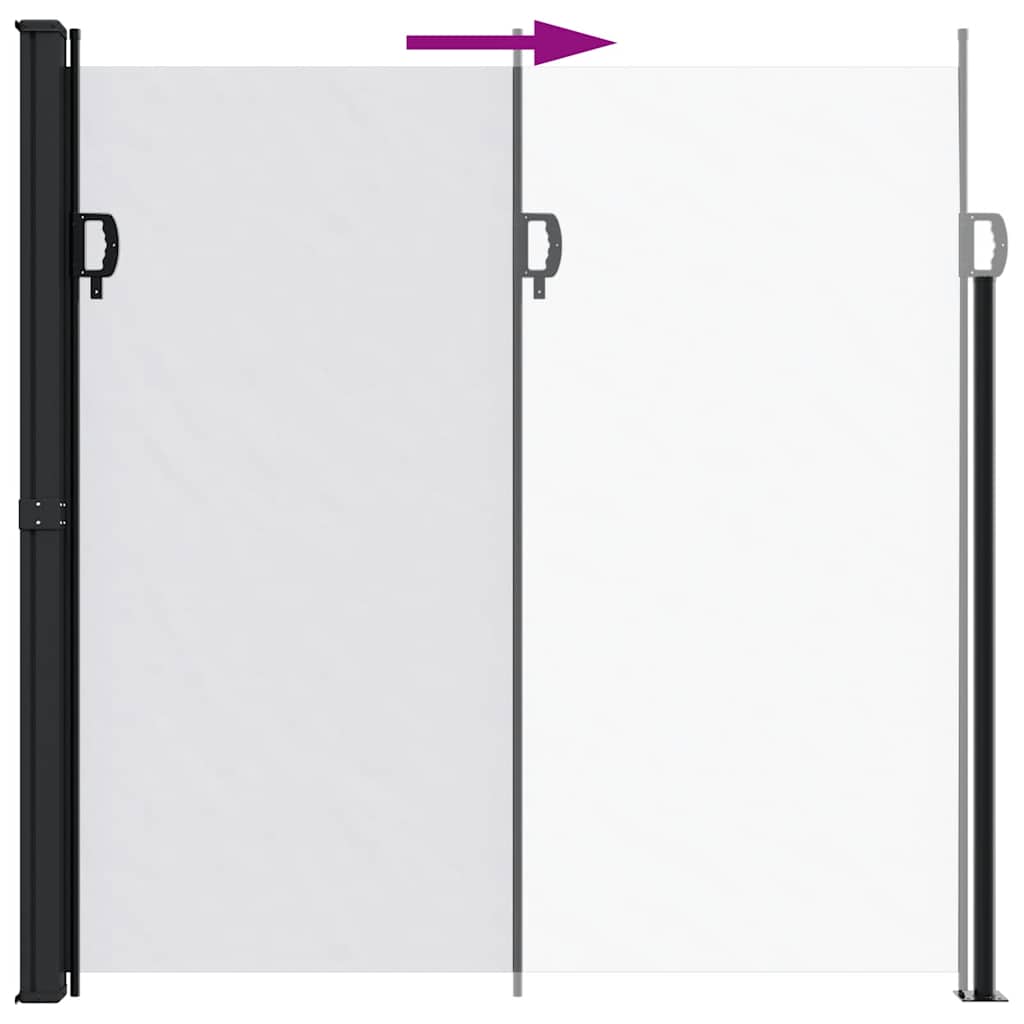 sammenrullelig sidemarkise 200x600 cm hvid