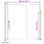 sammenrullelig sidemarkise 200x600 cm hvid