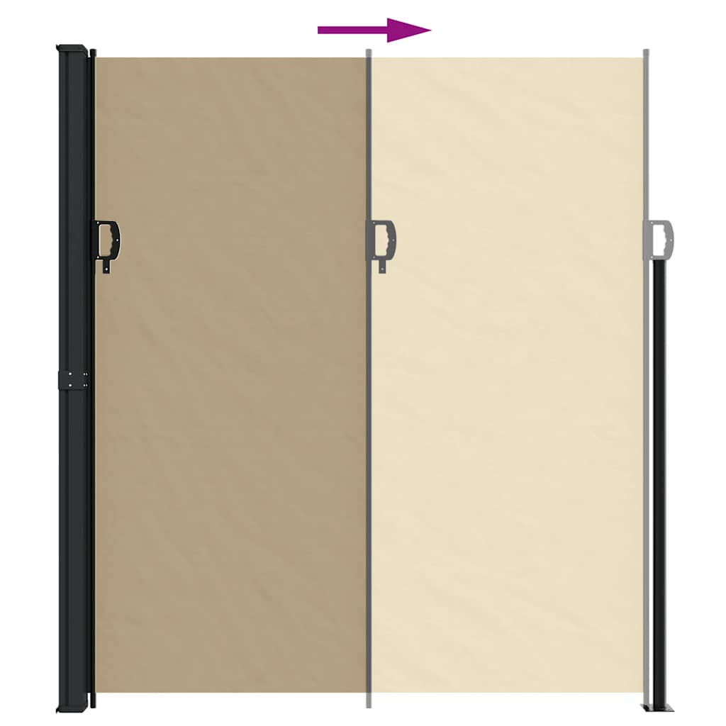 sammenrullelig sidemarkise 220x600 cm beige